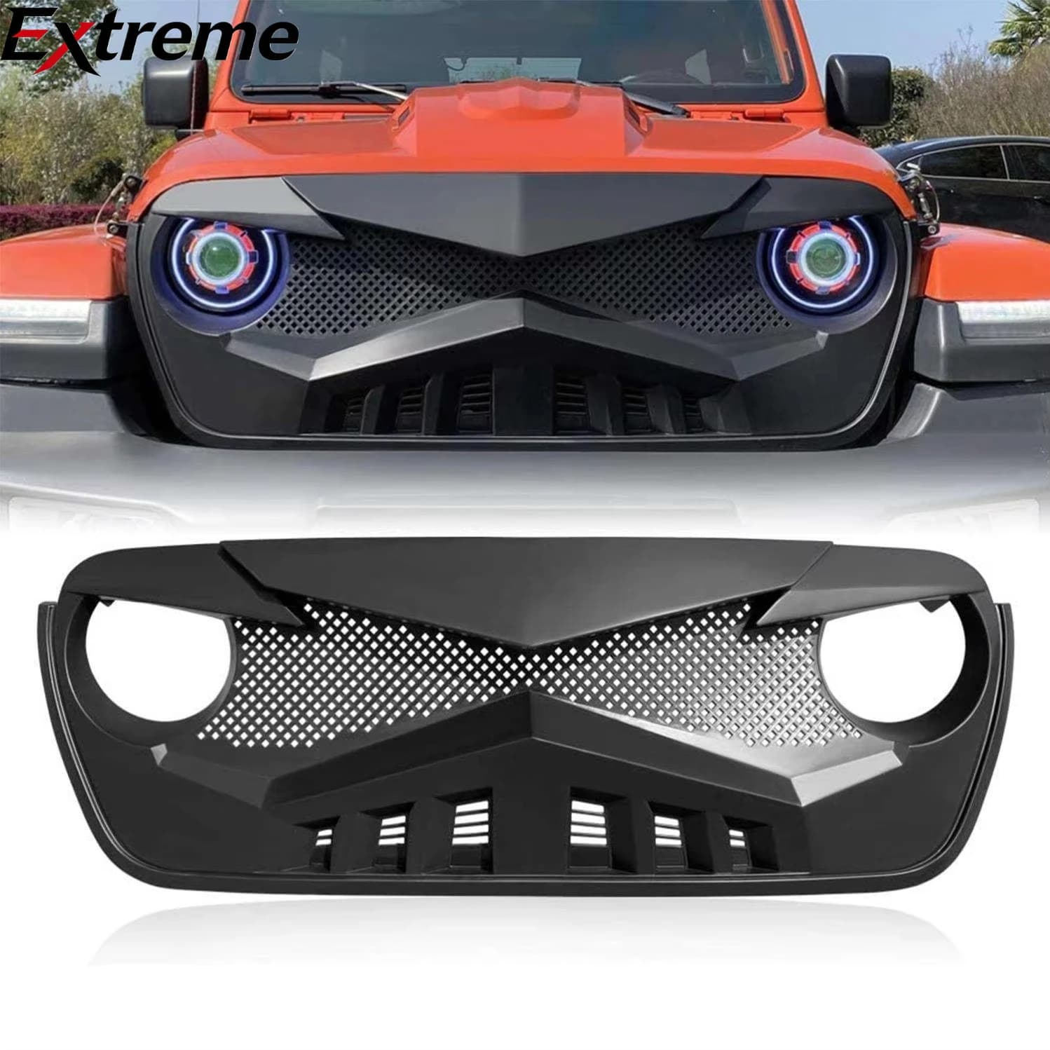 Hot Sales Automotive Auto Body System Body Kit 4x4 Offroad Accessories Front Bumper Grill for JEEP WRANGLER JT