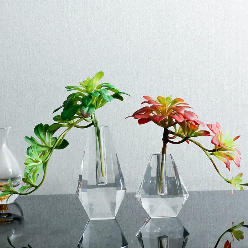 Luxury Clear K9 Crystal Vase In Small Large Size For Home Indoor Tabletop Green Plant Flowers Decoration