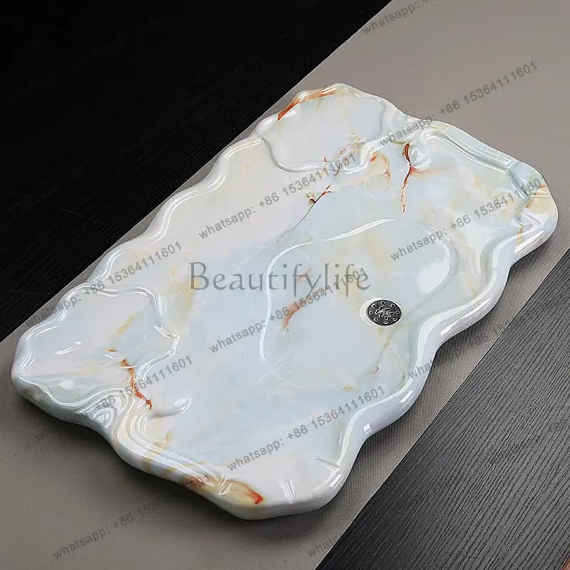 Best Sellers Serving Decorative Tea Tray Hospitality Coasters Trinket Accessories Ceremony Tea Tray Valet Stone Bandejas Home De