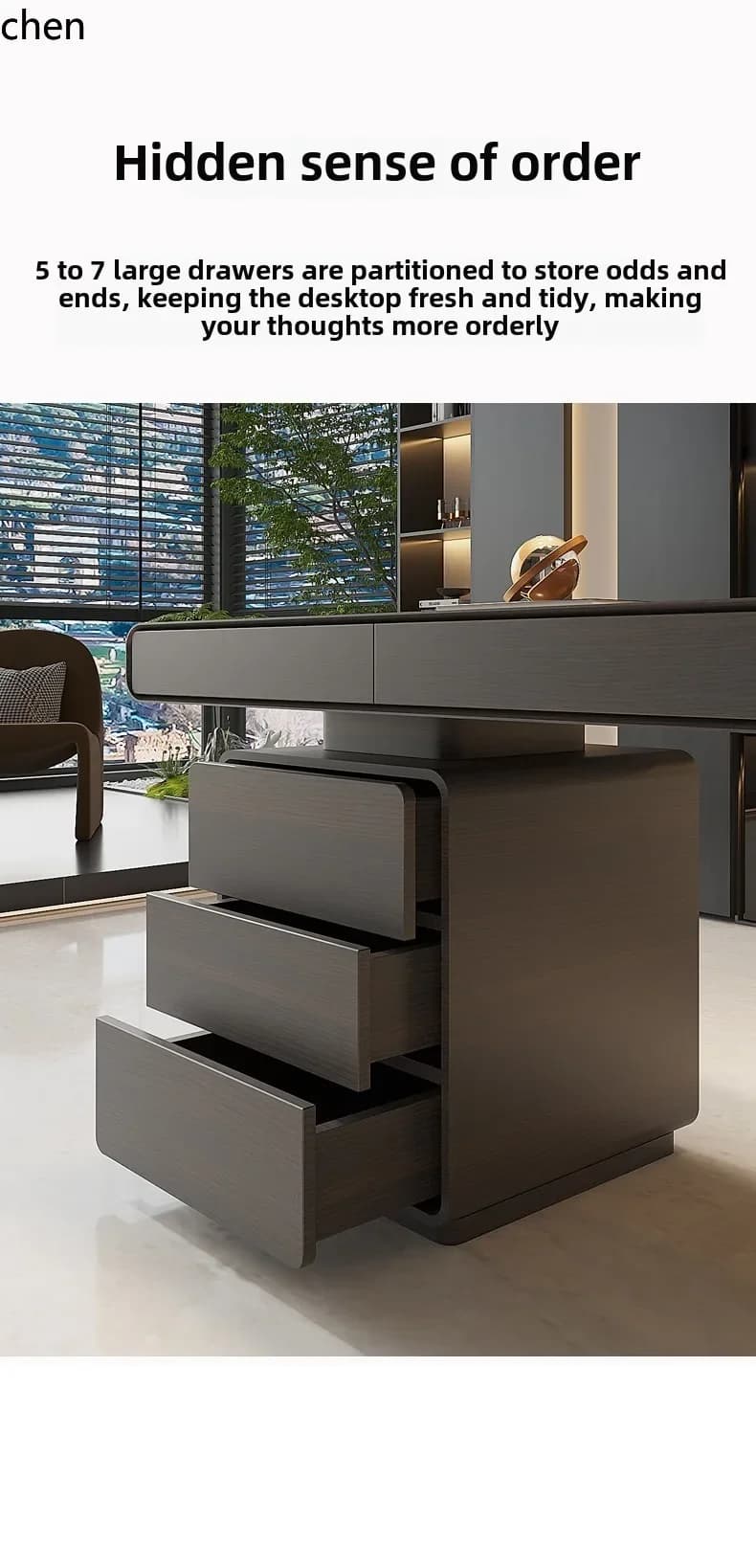 . Modern Premium Double Home Adult Cabinet Study Solid Wood Computer Desk