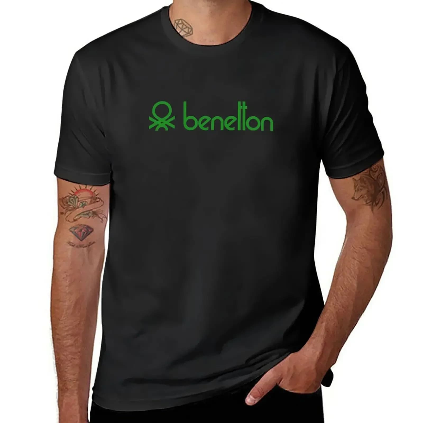 United Colors of Benetton T-Shirt Man Clothes Oversized T Shirts for Men -