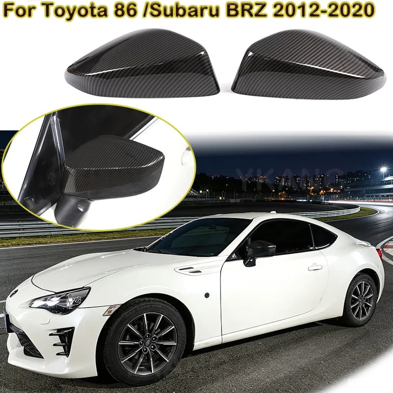For Toyota 86 Subaru BRZ 2012-2020 ABS Carbon Fiber Car Rearview Side Mirror Cover Protection Trim Cap Exterior Trim Sticker