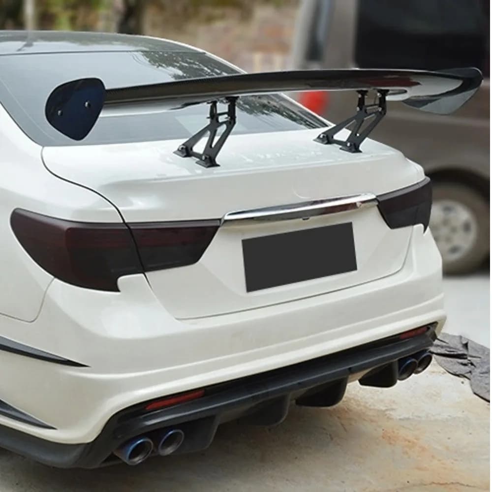 For BMW E90 F10 F30 Universal Style Sedan Rear Trunk Spoiler Wing Body Kit Audi Honda - Punch Free Installation Accessory