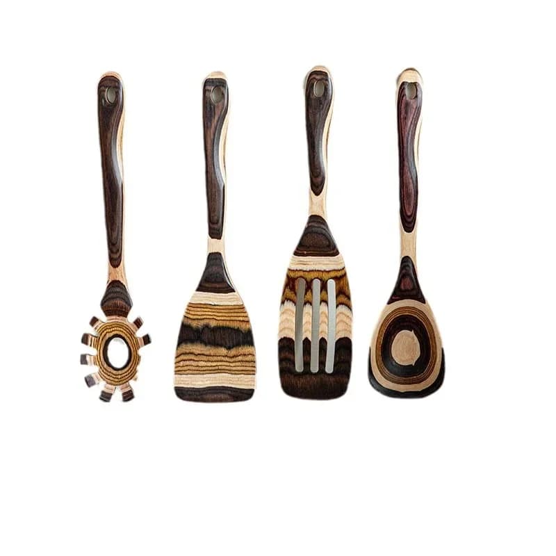 Birch spatula, non-stick pan for cooking, high temperature resistance, household lacquered wood spoon, spoon for eating,