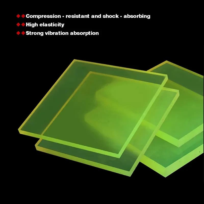 Polyurethane PU Board 1/2/3/4/5/6/8/10/12/15/20mm Thick Wear Resistant Elastic Cushioning Sheet for Machinery & Molds