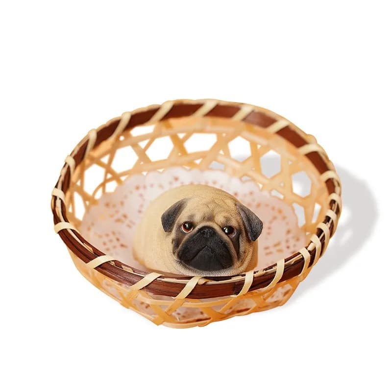 Bread Bug, cute cute healing pet dog peripheral shooting ornaments tide play model figure