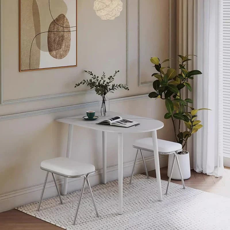 Nordic Modern Dining Table Luxury Semicircle Vintage White Dining Table Minimalist Kitchen Muebles De Cocina Home Furniture