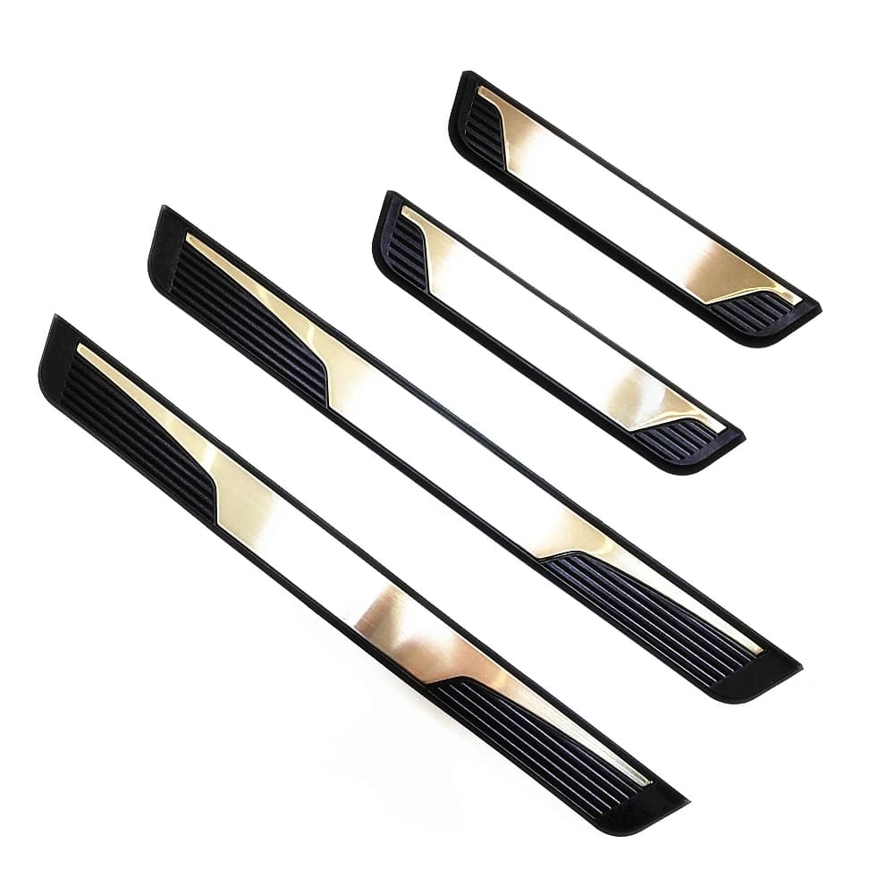 Stainless Door Sill Kick Pedal Protectors Threshold Scuff Plate Trim For Hyundai Accent 2018 2019 2020 2021-2023 Car Accessories