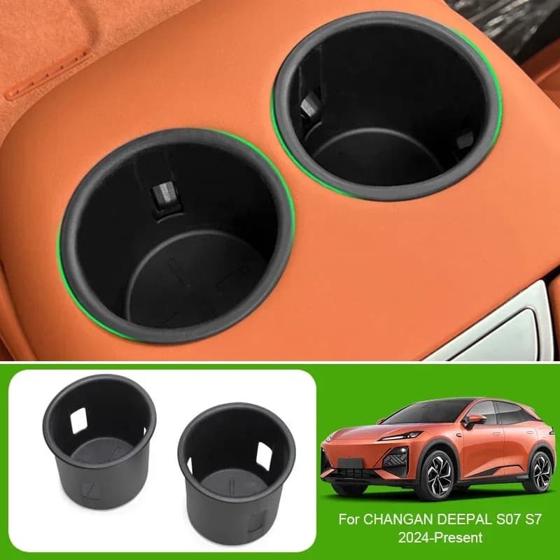 Car Door Organizer Below Console Tray Cup Holder Armrest Stoarge For CHANGAN DEEPAL S07 2024-2026 Auto Console Box Accessory