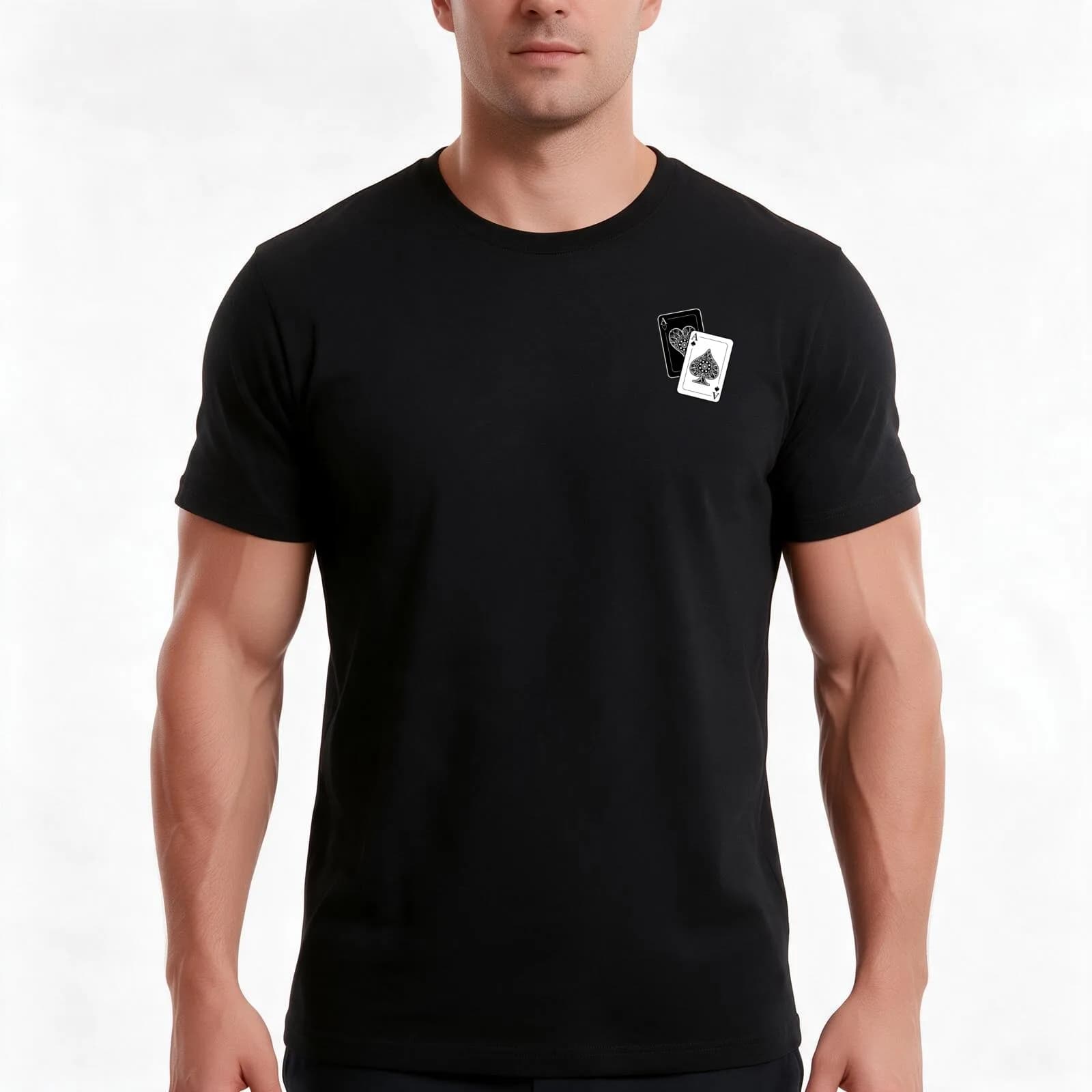 Ace of Spades T-Shirt, Summer Casual Cotton Tee, Oversized Streetwear Tops, Vintage Graphic Print, Loose Fit Short Sleeve