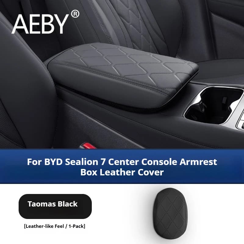AEBY For BYD Sealion 7 2024 Car Center Console Box Cover Wear-Resistant Armrest Protective Case, Easy Installation Interior Trim