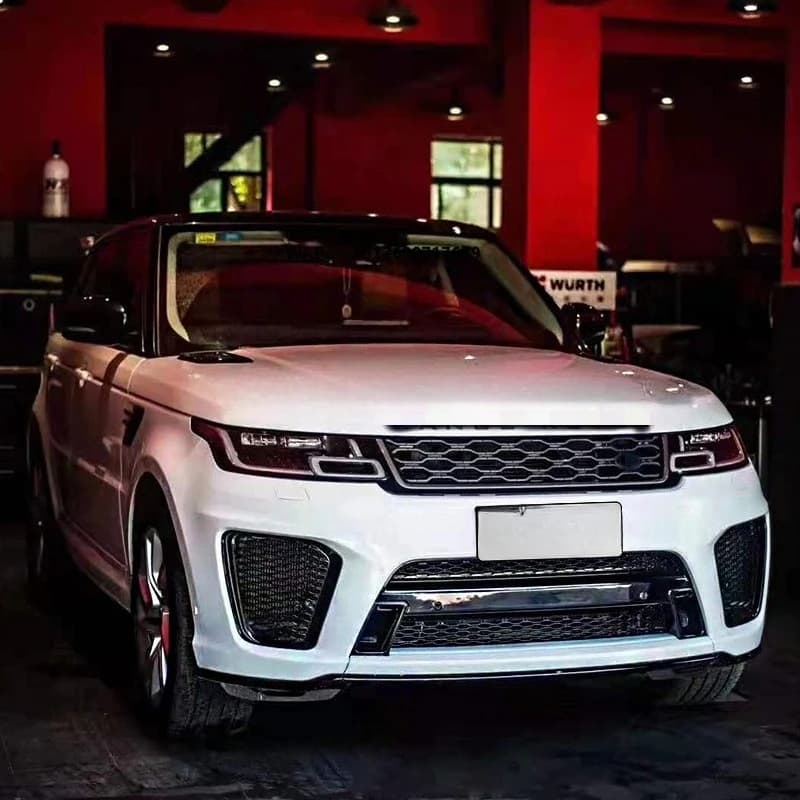 Car Body Kit Upgrade SVR Model Body Kit Include Front Rear Bumper with Auto Lamps Fenders Side Skirt for RANGE ROVER Sport L494