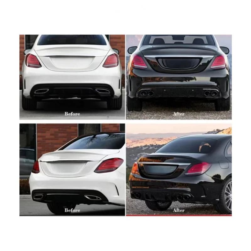 Hot selling Diffuser for C Class W205 2015-2021 to C43 Car Parts Including Rear Bumper with Exhaust Pipe
