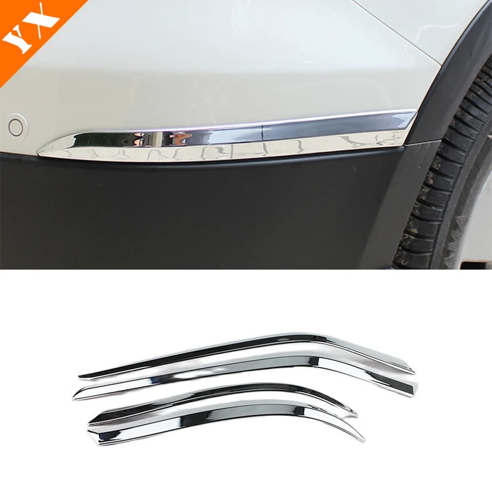 For Suzuki SX4 S-cross Crossover 2014-2021 ABS Chrome Car Front Rear Bumper Body Eyelid Strips Protector Sticker Cover Trim