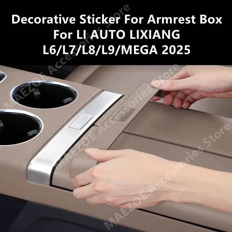 For LI AUTO LIXIANG L6/L7/L8/L9/MEGA 2025 Decorative Sticker For Armrest Box,Interior Storage Modification Accessories Refit