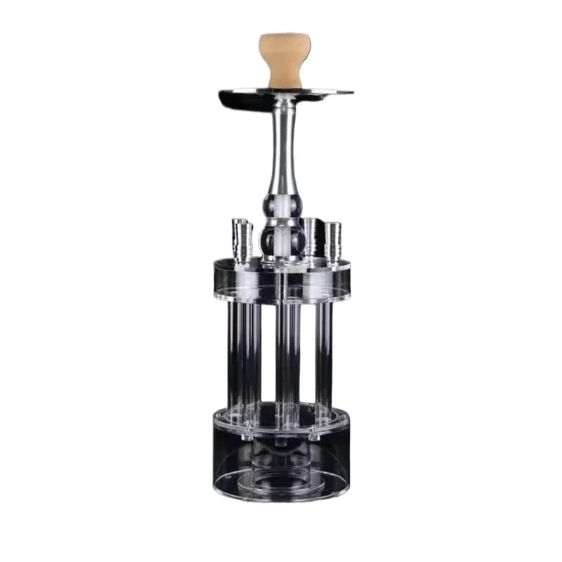 Transparent Chicha with Light Emitting Diode Light Gatlin Shape Complete Hookah Set Commercial Hookah