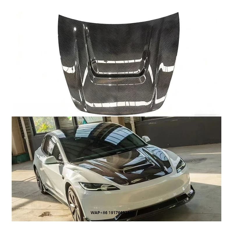 For New YTesla Model 3 Dry Carbon Bumper with Exhaust Cut-Outs