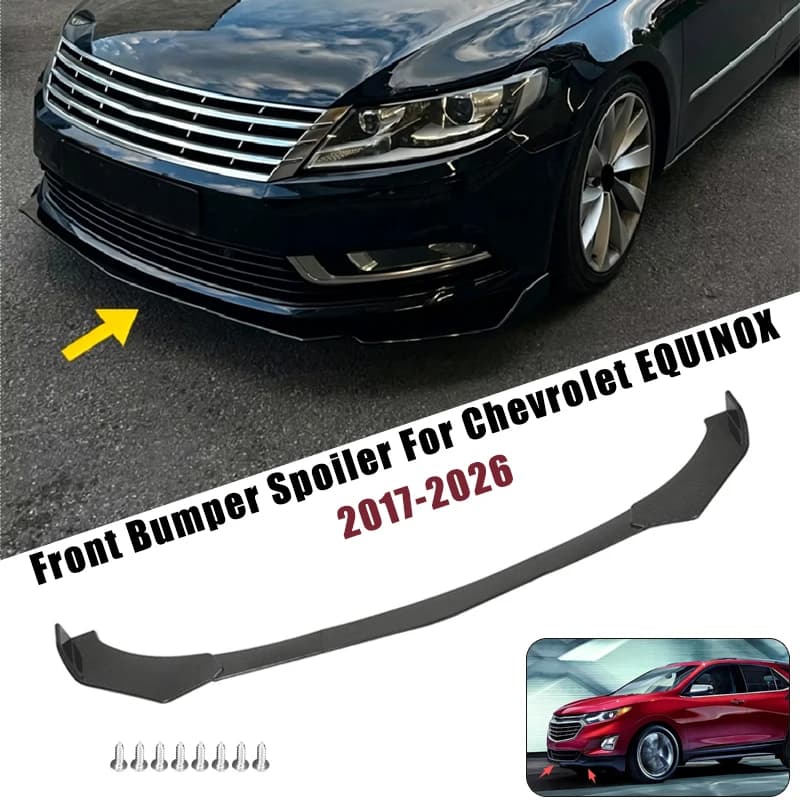 Sport Front Bumper Splitter Spoiler Lip For Chevrolet EQUINOX 2017-2026 5Pcs Adjustable Sectional Car Exterior Tuning Body Kit