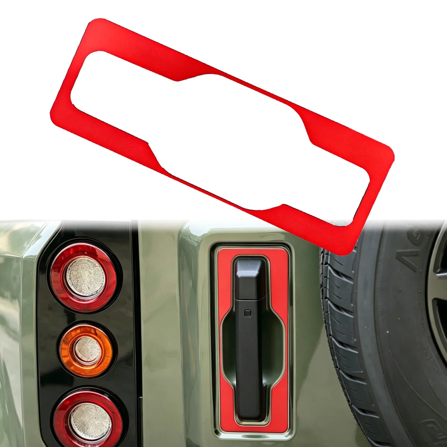 For 212 T01 2024-2025 Tailgate Handle Cover Trim Stainless Steel Rear Door Handle Frame 1Pc Exterior Accessory