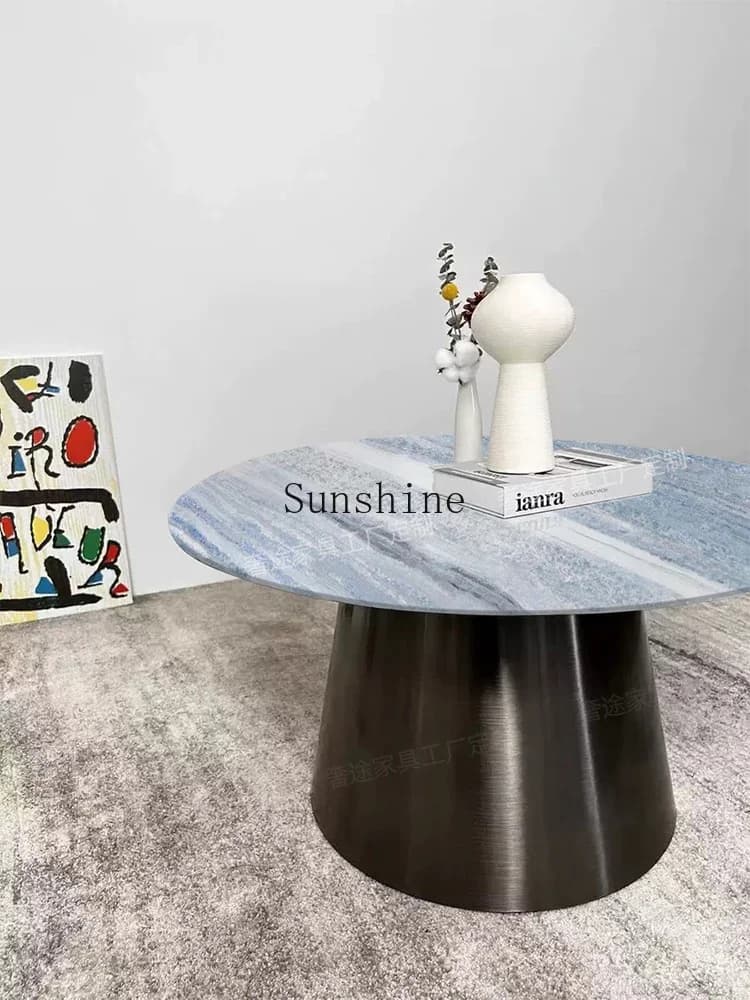Natural marble household light luxury modern simple coffee table  FT