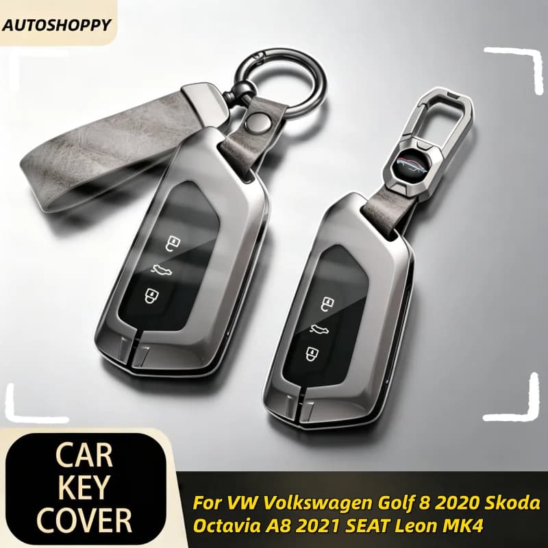 New Car Remote Shell Fob For VW Volkswagen Golf 8 MK8 Cupra Skoda Octavia A8 SEAT Leon MK4 2020 2021 Key Case CoverAccessories