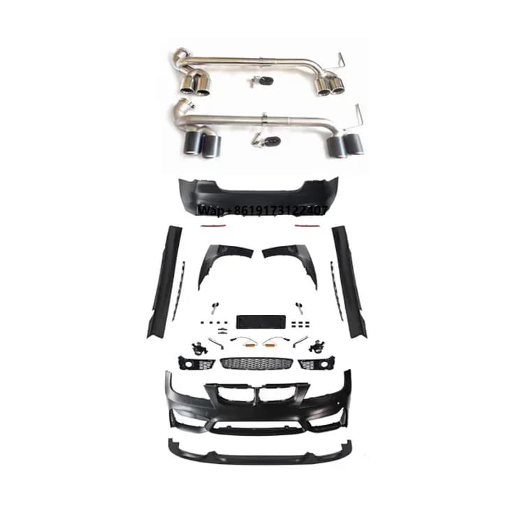 Auto Parts E90 E92 E93 M3 M4 Style Body Kits Front and Rear Bumper Side Skirt Fenders Exhaust Pipe Body Kit for 2005-2012