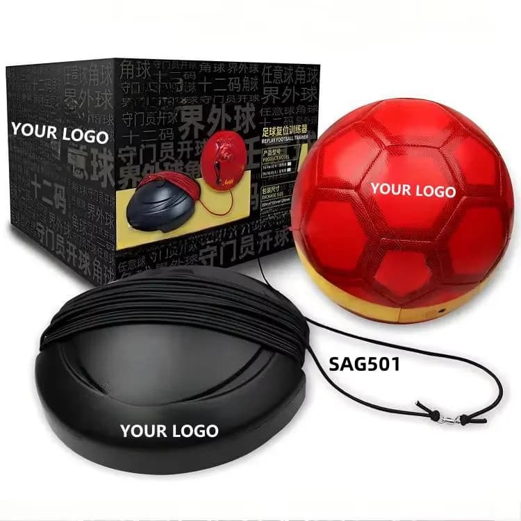 Portable Foldable Football Rebound Trainer Size 5 Ball Solo Training Carry Bag First Touch Passing Practice Equipment