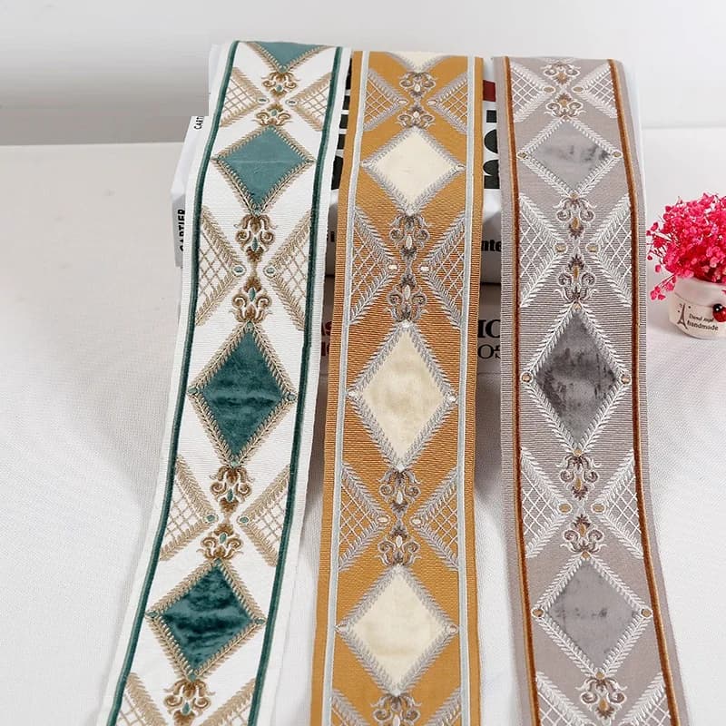 Curtain accessories embroidery European Nordic contracted modern high-end atmosphere high precision decorative lace