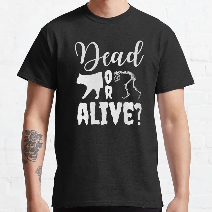 Dead Or Alive Schrodinger's Cat Graphic T-Shirt Short Sleeve Quantum Physics Funny Science Casual Streetwear Unisex Tee S-6XL