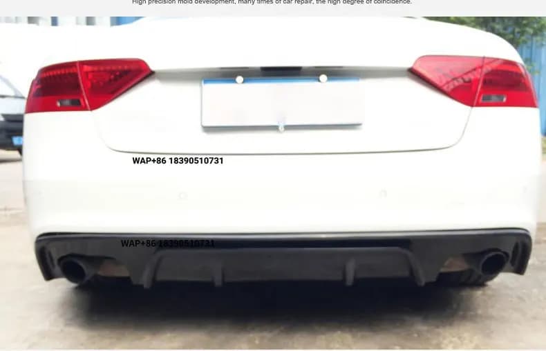 A5 SLINE S5 Carbon Fiber Fibre Rear Bumper Lip Diffuser Fit for A5 SLINE S5