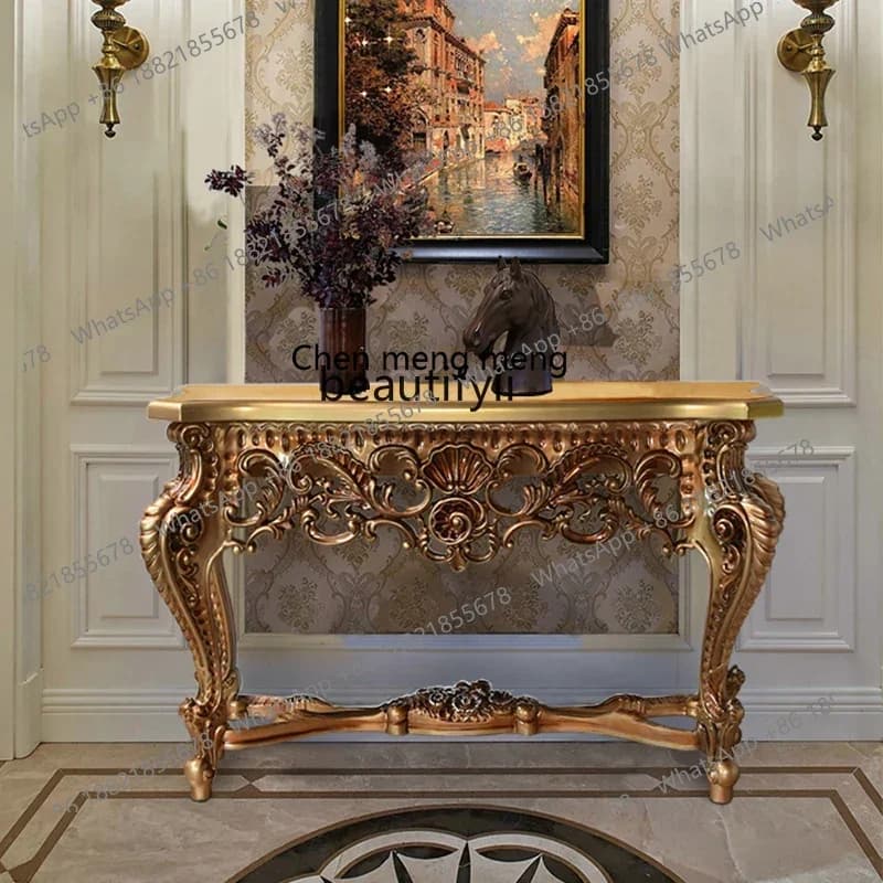 182C LZZ European-Style Console Villa Living Room Sofa Backrest Cabinet Light Luxury Hall Cabinet