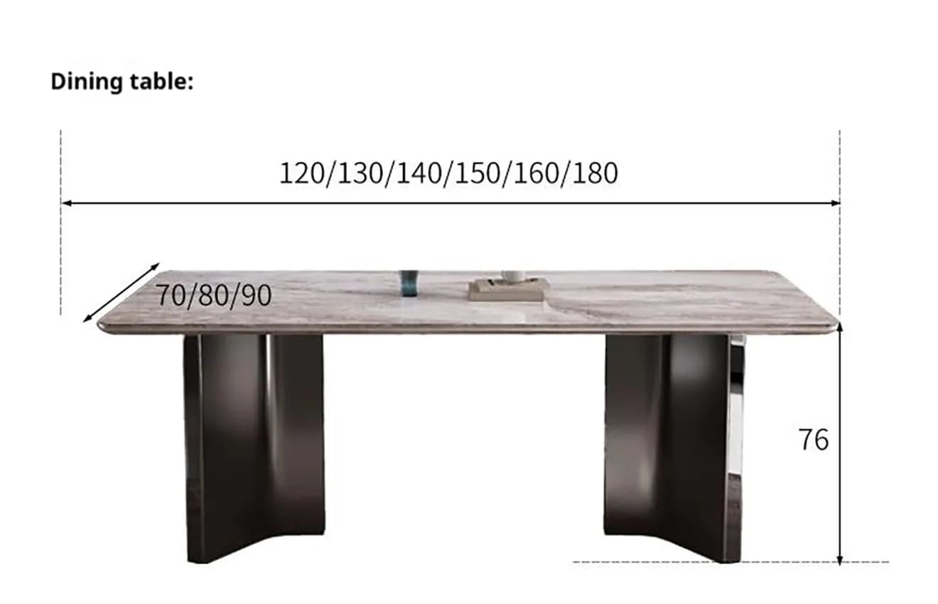 Italian Luxury Crystal Stone Dining Set, Rectangular Marble-Look Table & Chairs, Eco-Friendly & Scratch Resistant, Customizable