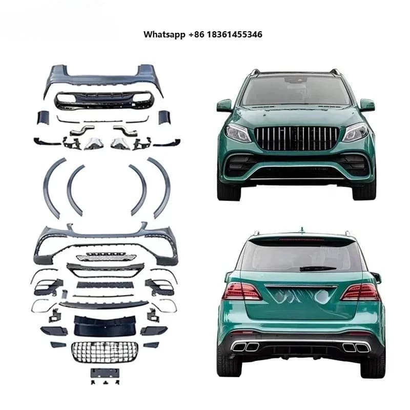Car Bumper W166 Upgrade 2020-2022 For  W167 GLE63 Body Kit Old Upgrade New Bumper Flare Diffuser
