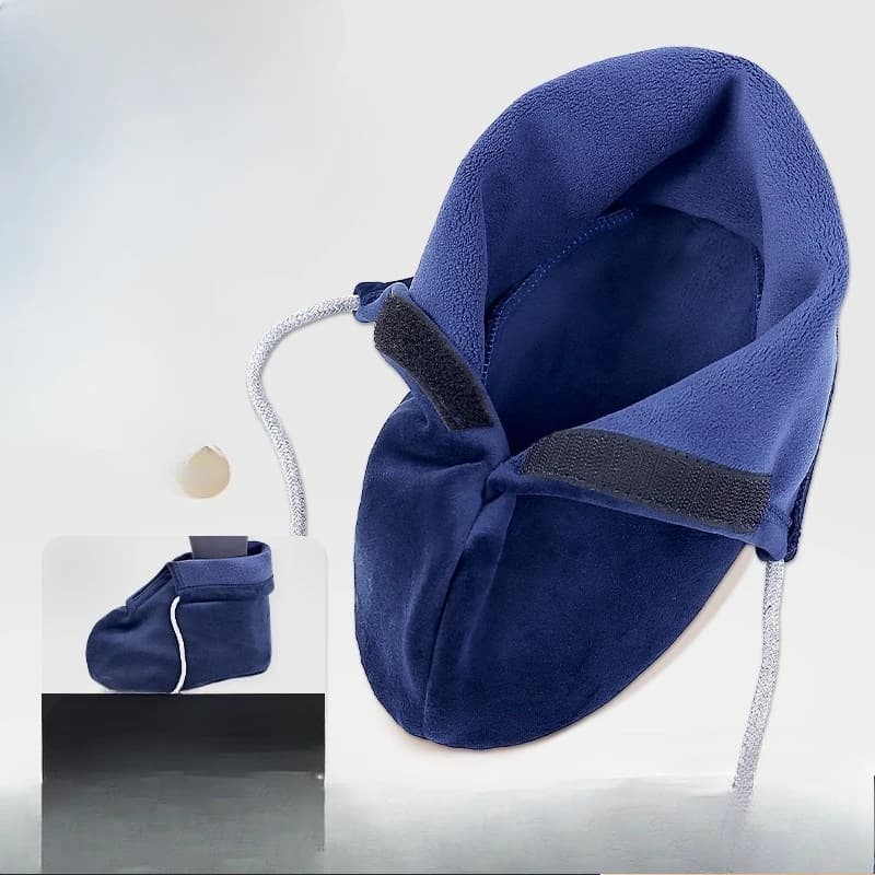 Winter plaster foot cover to keep warm, socks worn for broken feet, swollen ankles and feet, injured bandaging, socks cover