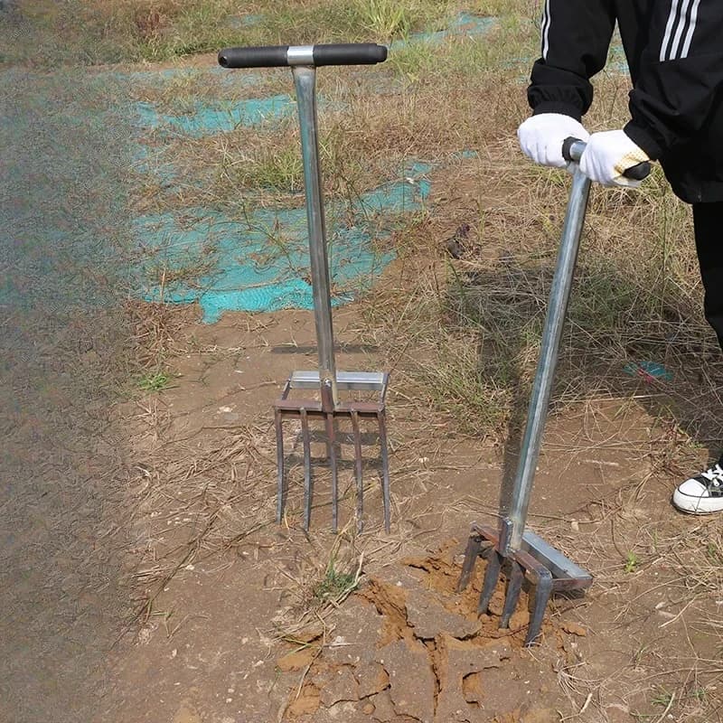 Earth Scarifying Artifact Agricultural Arable Land Digging Steel Fork Hoe Multifunctional  Horseshoe Sweet  Potato Artifact