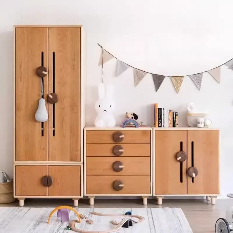 Solid Wood Wardrobe Maple Bedroom Combination Wardrobe Storage Drawer Storage Cabinetx14
