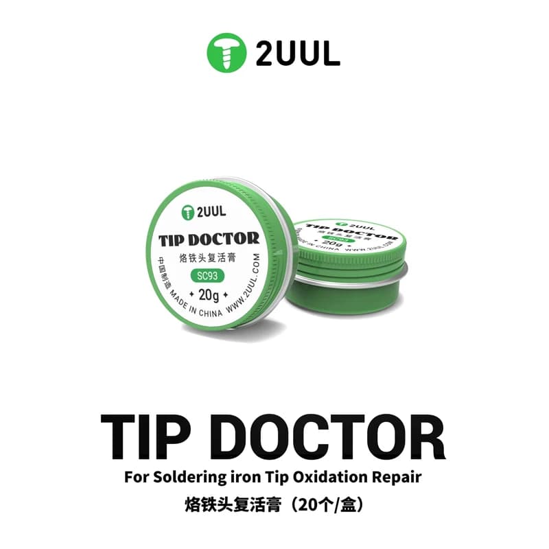 2UUL SC93 Electric Soldering Iron Tip Repair Paste Cleaner Luo Tie Hair Black Non Soldering Non Soldering Resurrection Paste