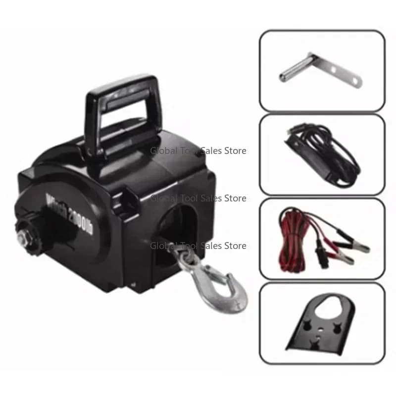 The price is a deposit2000 Lb Portable Marine/yacht Electric Winch Tractor Small Winch Motor Boat 12v