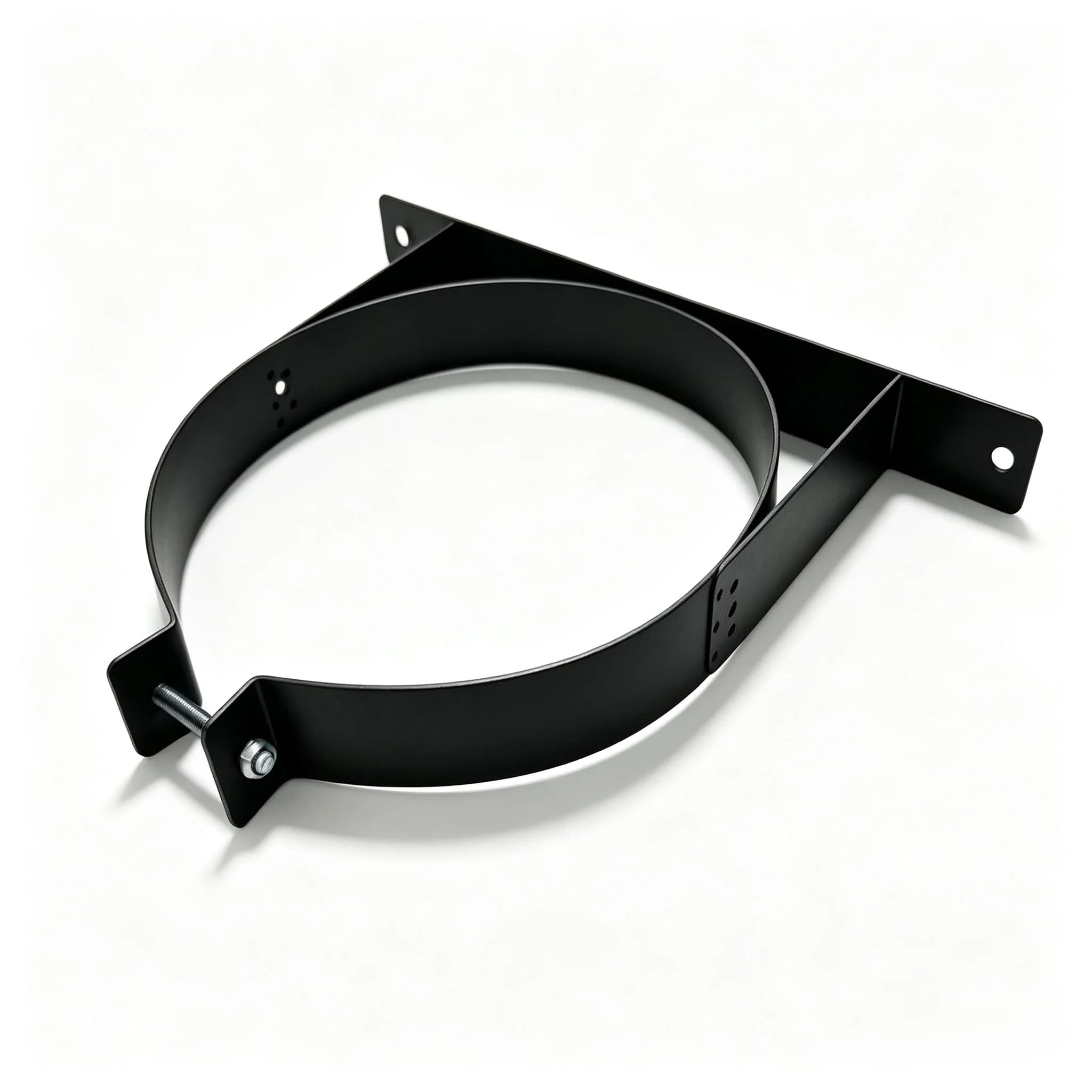 Chimney Pipe Mounting Bracket Wall Mount Pipe Clamp Bracket For Chimney Flue Dark Metal Fastener With Multiple
