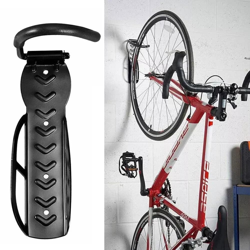 1pcs Bicycle Carrier Hook Wall Mounted Plastic Rack Black Solid Model Convenient Mounting Bicycle Mounting Bracket