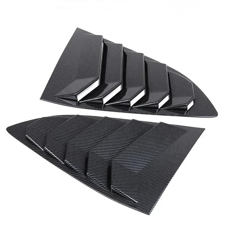 Car Rear Window Louver Shutter Cover Side Vent Blinds Trim Sticker For Honda CR-V CRV 2017 2018 2019 2020 2021 2022 Carbon Fiber