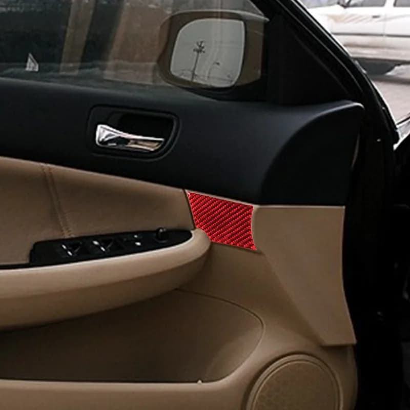 Suitable for 2003-2007 Accord car interior modification carbon fiber door panel decorative stickers