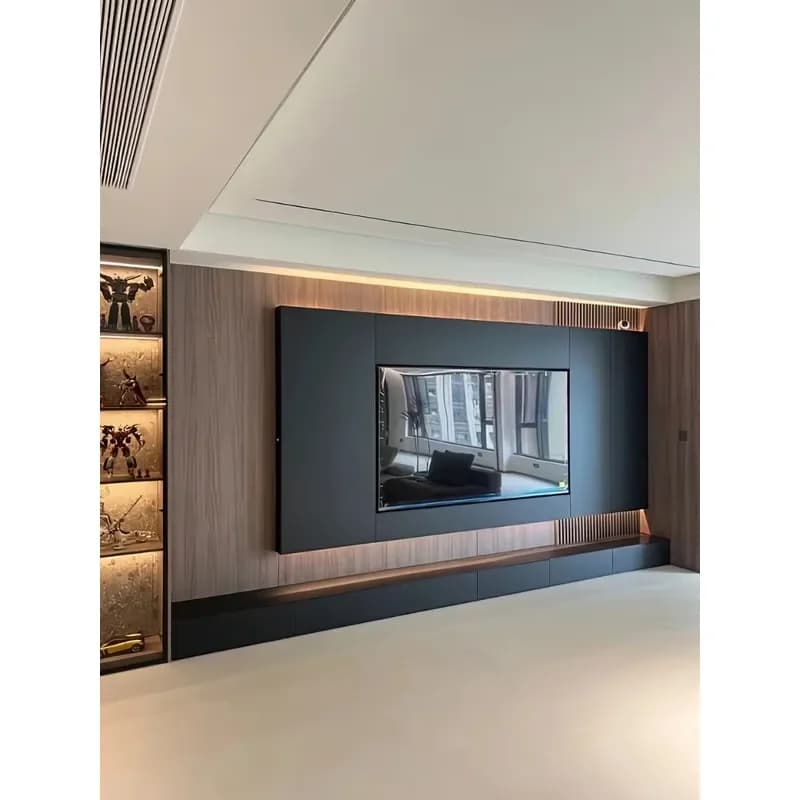 Multifunctional Space Solution Custom Modern TV Cabinet with Wooden Panel Minimalist Design for Living Room Bedroom
