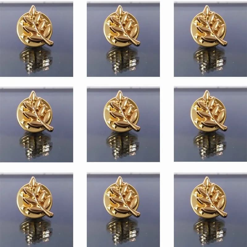 9 PCS Sprig of Acacia Masonic Lapel Pins Freemason Symbol Gift Lapel Pin with Butterfly Clutch, 0.5''