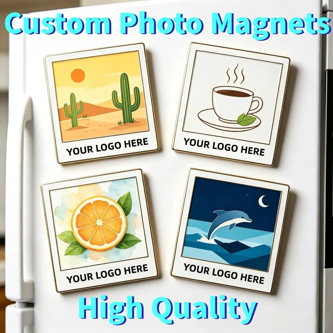 Custom Metal Photo Fridge Magnets Factory Price Customize Refrigerator Magnet High Quality Customizable Durable Plated Magnets