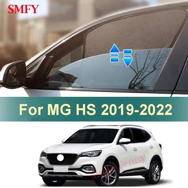 Customized Sunshade For MG HS 2019 2020 2021 2022 Magnetic Car Sun Shade Side Window Mesh Curtains UV Protection Sun-proof Cover