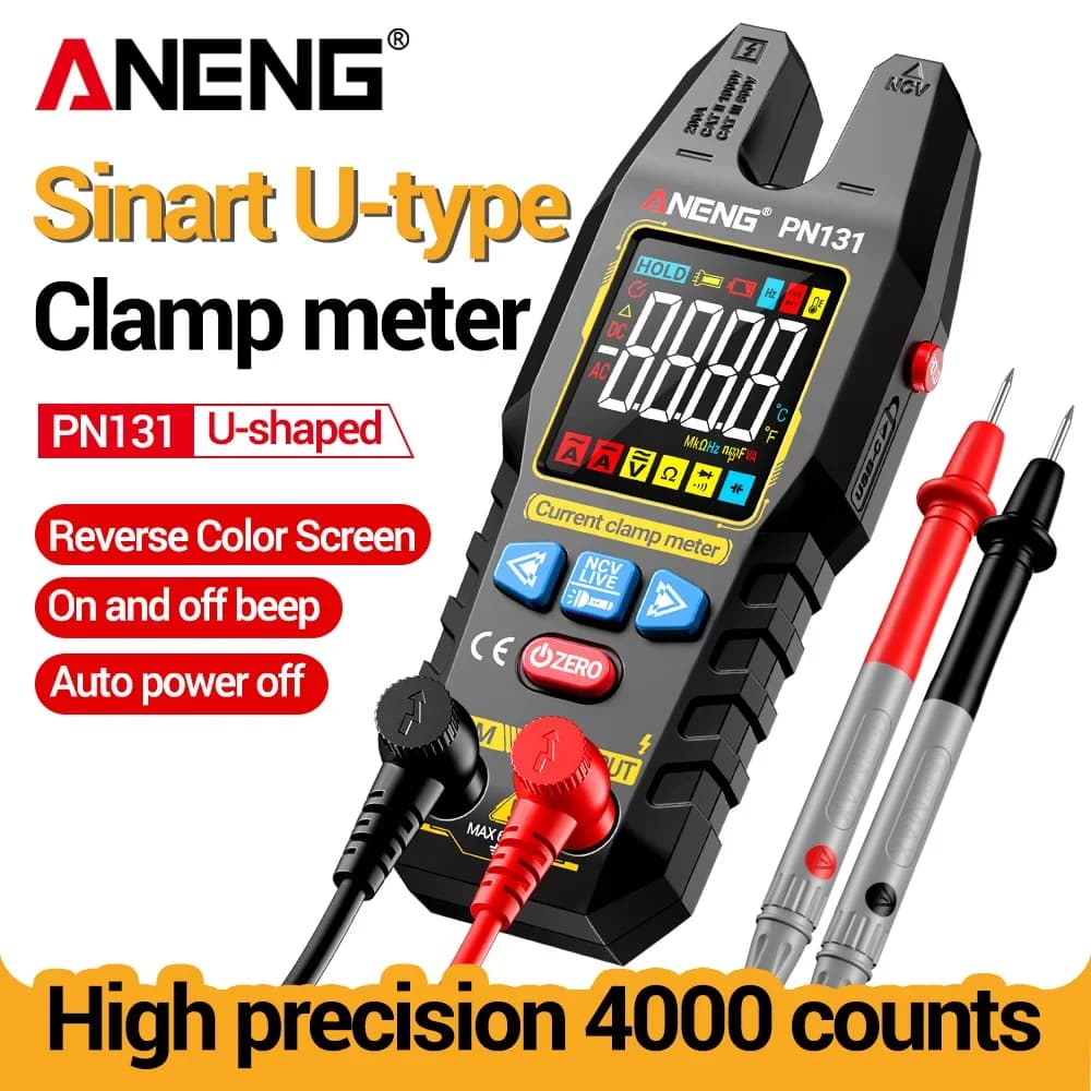 Digital Multimeter ANENG PN131 Portable AC/DC Current Voltage Resistance Capacitance Rechargeable NCV Clamp Meter Diode Tester