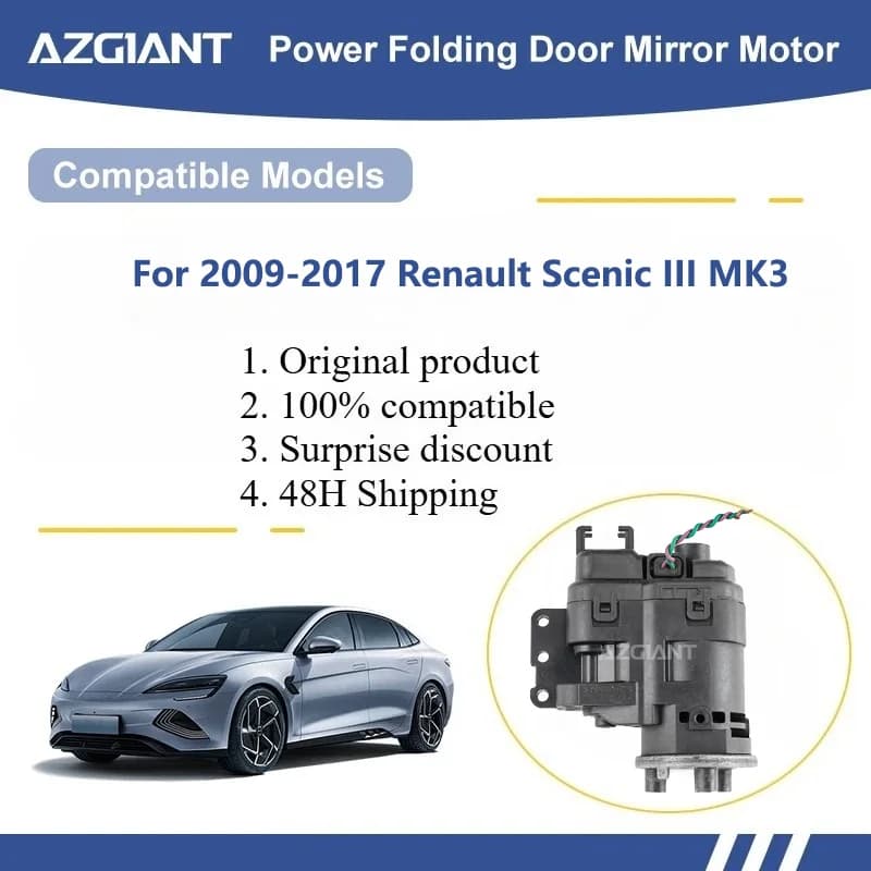 AZGIANT For 2009-2017 Renault Scenic III MK3 Car Power Fold Mirror 12V Motor module Direct Fit Electric Mirror Folding Motor