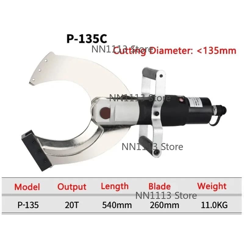 Electric Hydraulic Split-Type Cable Cutting Pliers, Open Type, Copper Aluminum, Armored Cable Cutter, P-130C, 135C, 150C