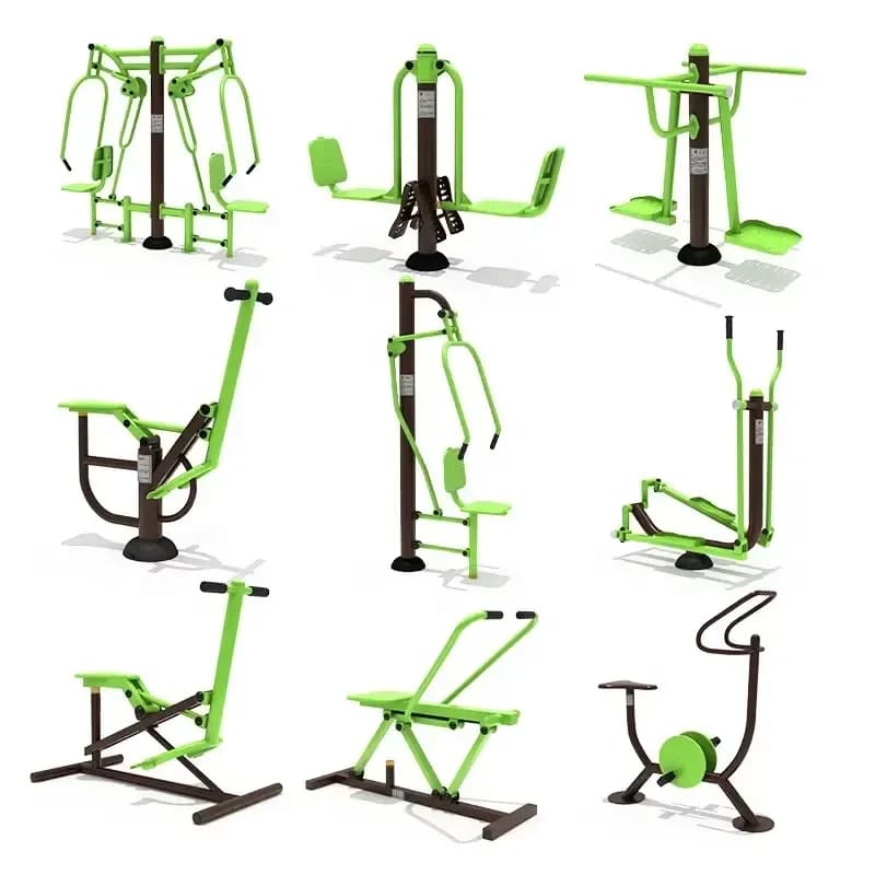 Outdoor Galvanized Steel Park Fitness Equipment Durable Gym Apparatus For Public Exercise Areas Heavy Duty Outdoor Workout
